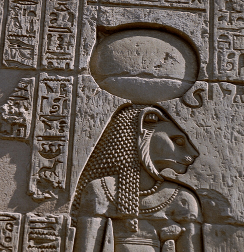 Stone carving of Sekhmet