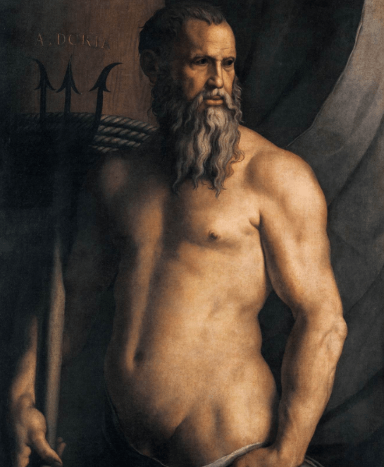 Ritratto di Andrea Doria in veste di Nettuno - Poseidon painting by Bronzino