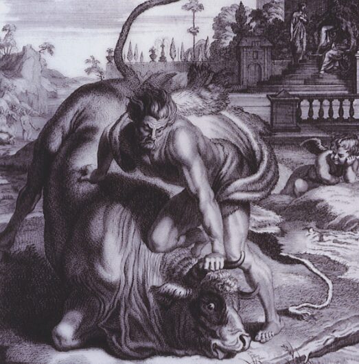 Heracles and the Cretan Bull - Picart (1731)