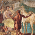 Pasiphae and the bull - Pompeii Fresco
