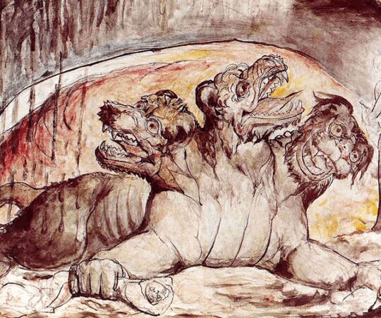 Cerberus is the son of Typhon and Echidna
