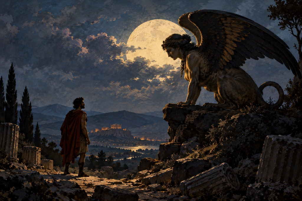 Oedipus Solves the Riddle