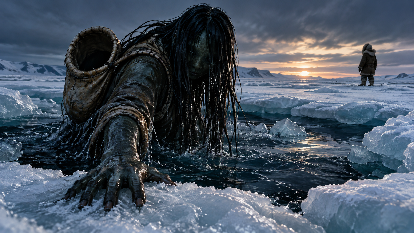 Qallupilluk Emerging from the Arctic Sea Ice