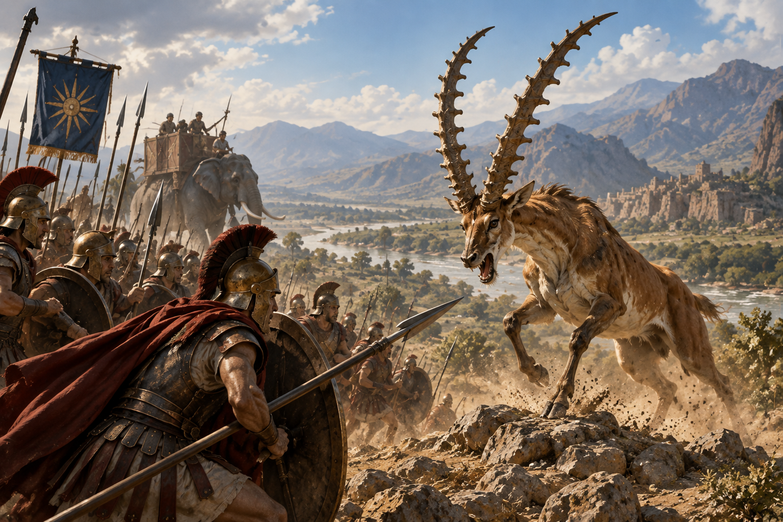 Alexander confronting the Aeternae