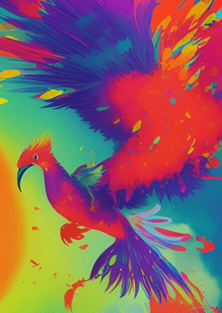 Hou-oo with wings widespread