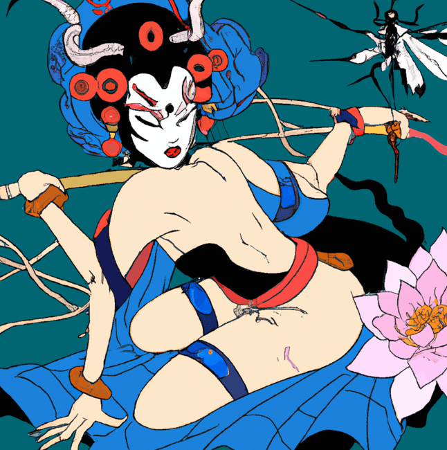 Ushi-oni sometimes appears as a young woman that entices men before devouring them