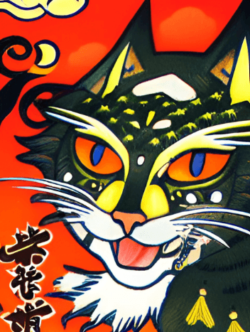 Bakeneko have long, pointy ears