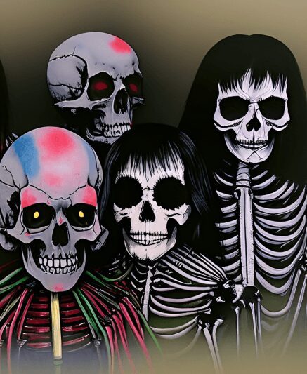 Gaki are sometimes depicted as skeletal beings