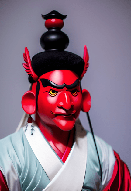 Tengu had a red face and long nose