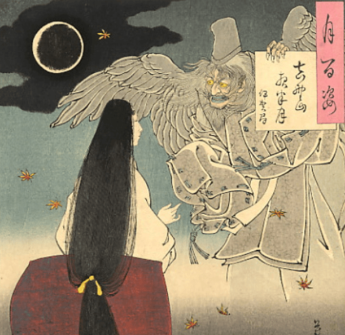 Typical Depiction of Tengu by Yoshitoshi (c. late 19th Century)