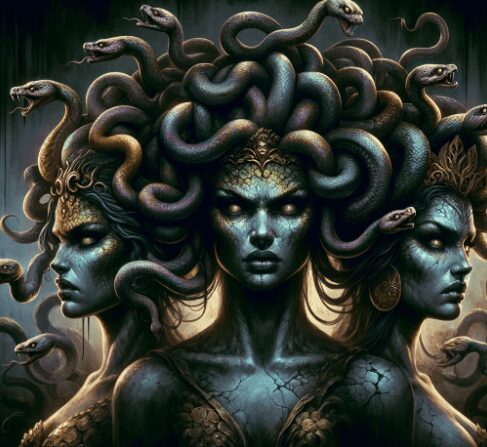 The Gorgons are said to be offspring of Phorcys