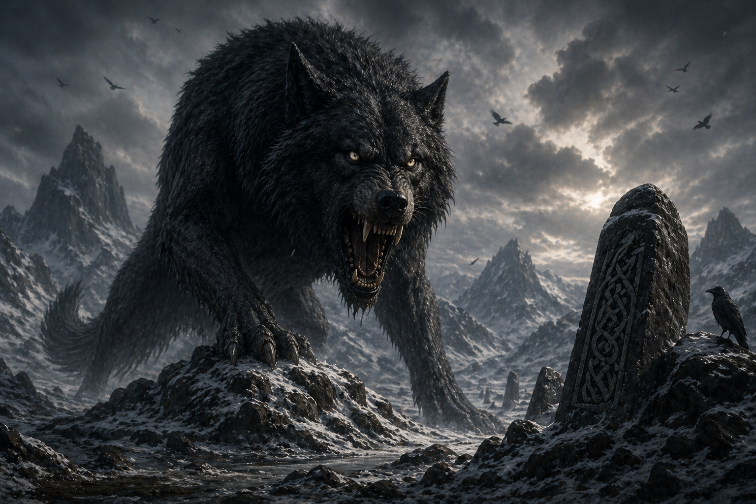 Fenrir the Norse Wolf of Ragnarok