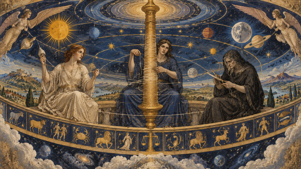 The Three Fates Spinning the Cosmos