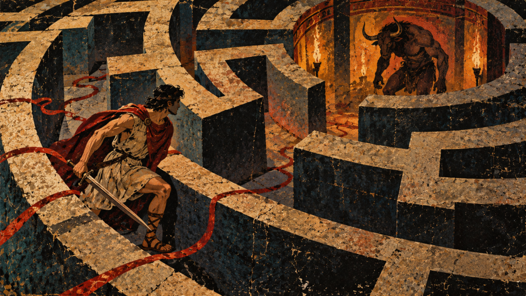Theseus in the Labyrinth of the Minotaur