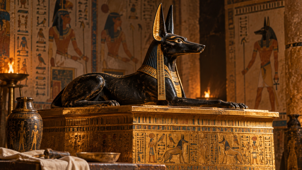 Anubis Jackal Funerary Shrine
