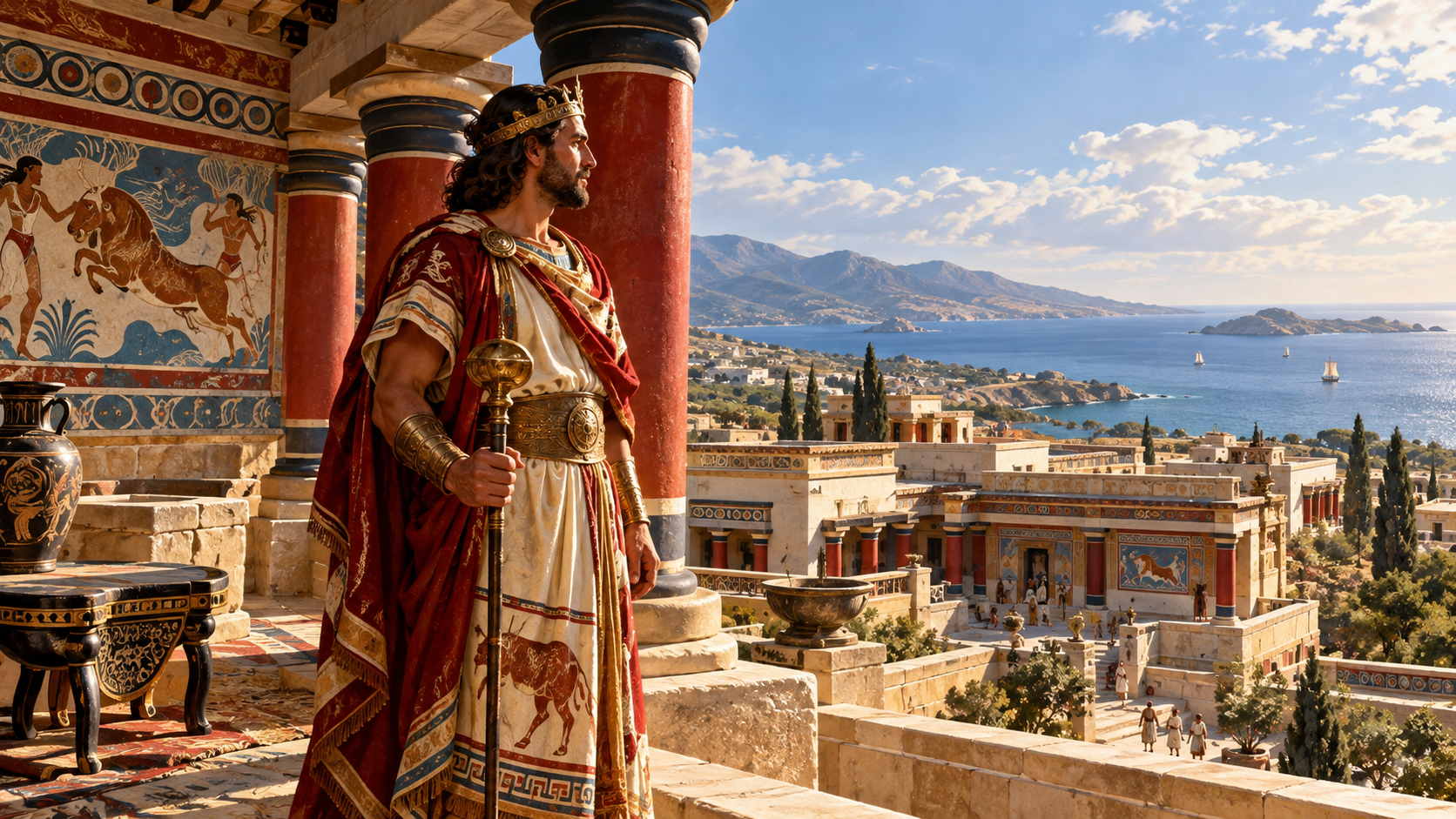 King Minos at the Palace of Knossos